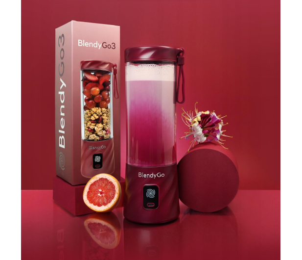 BlendyGo Blender personalny 3 burgundowy - 1196765 - zdjęcie 2